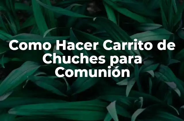 Como Hacer Carrito de Chuches para Comunión