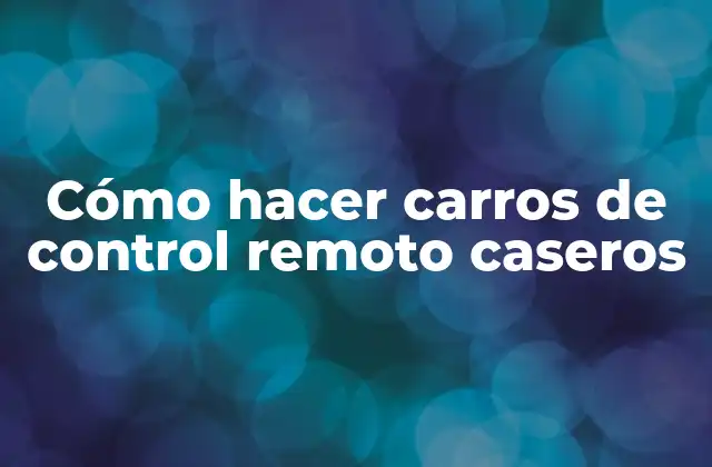 Cómo Hacer Carros de Control Remoto Caseros 2 Cómo hacer carros de control remoto caseros