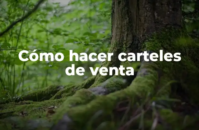 Cómo hacer carteles de venta