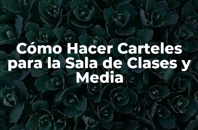 Cómo Hacer Carteles para la Sala de Clases y Media