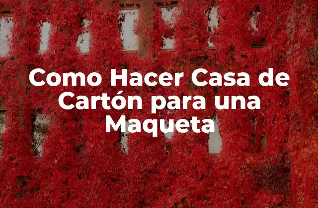Como Hacer Casa de Cartón para una Maqueta
