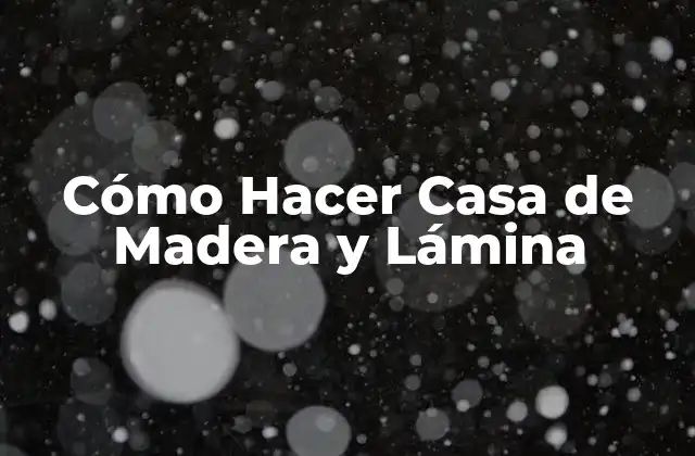 Cómo Hacer Casa de Madera y Lámina