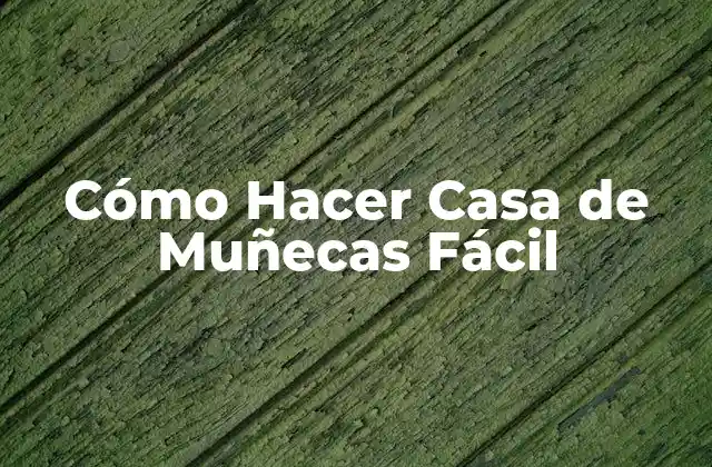 Cómo Hacer Casa de Muñecas Fácil