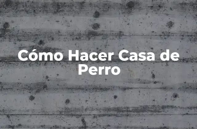 Cómo Hacer Casa de Perro