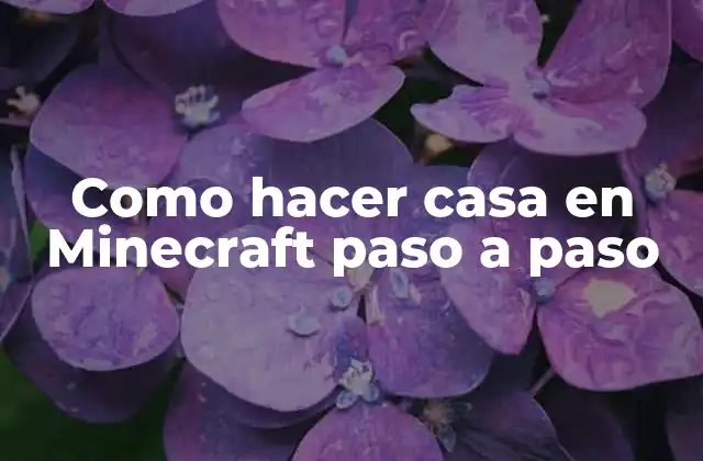 Construir una casa en Minecraft