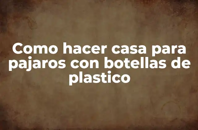 Casa para pajaros con botellas de plástico