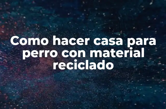Casa para perro con material reciclado