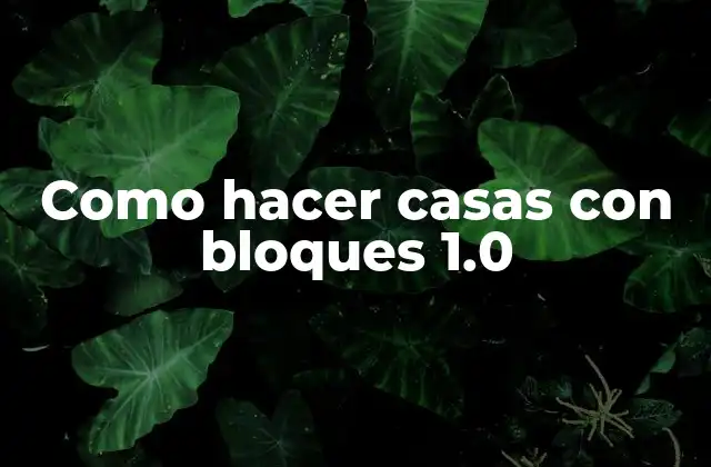 Como Hacer Casas con Bloques 1.0 2 Bloques 1.0 en Minecraft