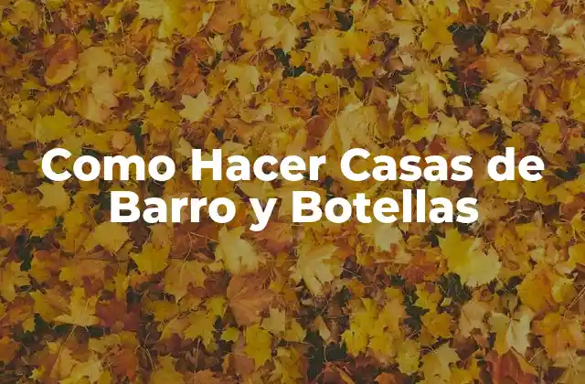Como Hacer Casas de Barro y Botellas