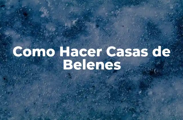Como Hacer Casas de Belenes