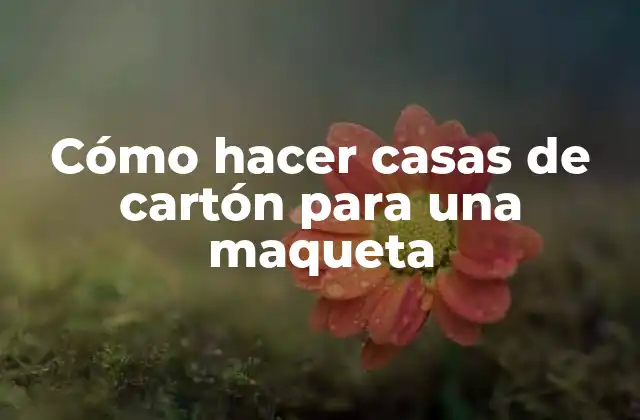 Cómo Hacer Casas de Cartón para una Maqueta