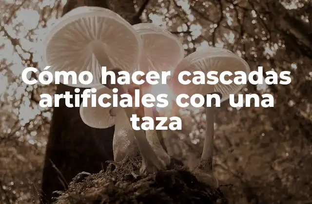 Cómo Hacer Cascadas Artificiales con una Taza