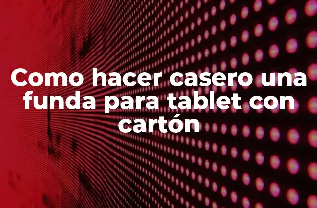 Como Hacer Casero una Funda para Tablet con Cartón