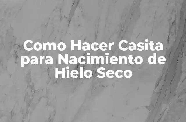 Como Hacer Casita para Nacimiento de Hielo Seco