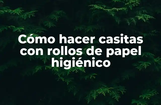 Cómo Hacer Casitas con Rollos de Papel Higiénico
