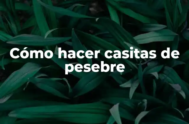 ¿Qué son las casitas de pesebre y para qué sirven?