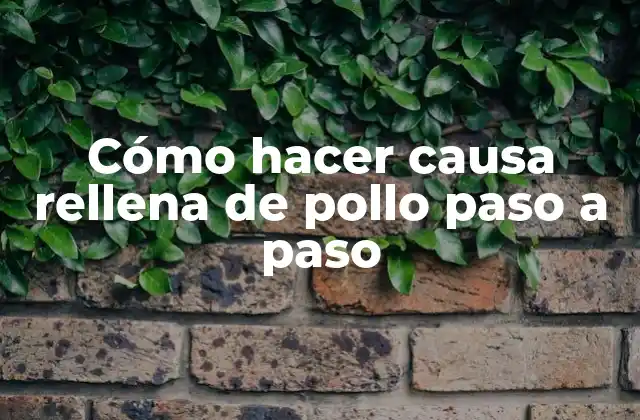 Cómo hacer causa rellena de pollo paso a paso