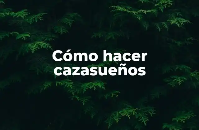 Cómo Hacer Cazasueños