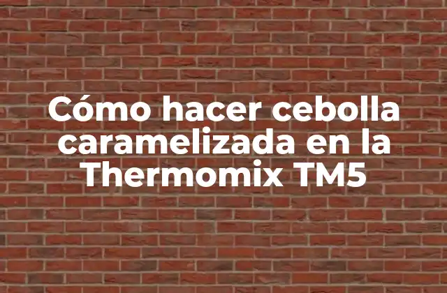 Cómo Hacer Cebolla Caramelizada en la Thermomix Tm5