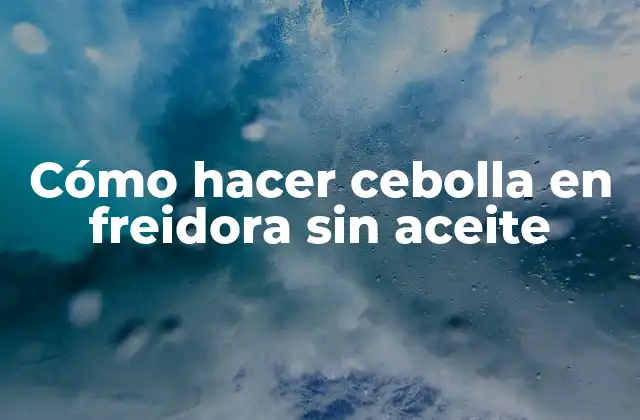 Cómo Hacer Cebolla en Freidora sin Aceite 2 Cómo hacer cebolla en freidora sin aceite