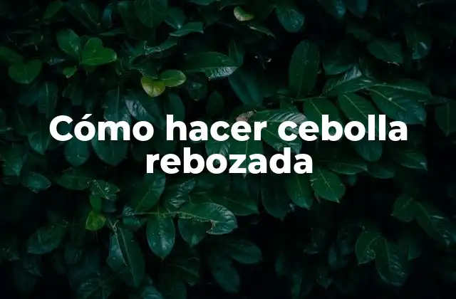 Cebolla rebozada, ¿qué es y para qué sirve?