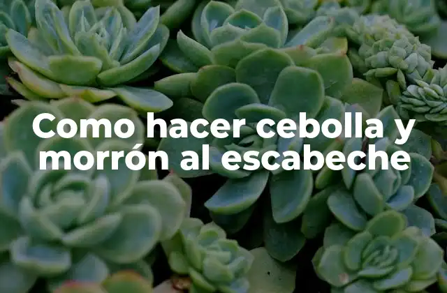 Cebolla y morrón al escabeche: ¿Qué es y para qué sirve?