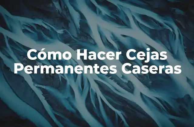 Cómo Hacer Cejas Permanentes Caseras