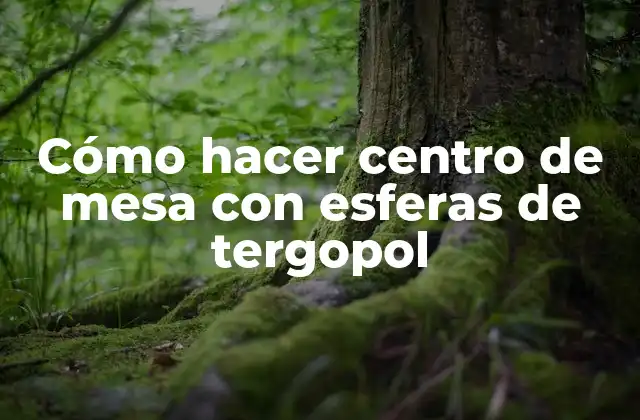 Cómo Hacer Centro de Mesa con Esferas de Tergopol