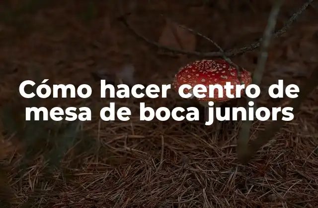 Cómo Hacer Centro de Mesa de Boca Juniors