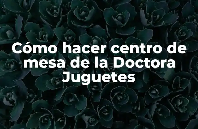 Cómo Hacer Centro de Mesa de la Doctora Juguetes