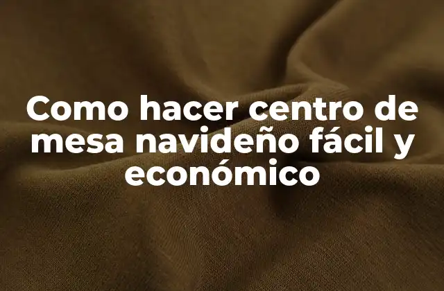 Como Hacer Centro de Mesa Navideño Fácil y Económico