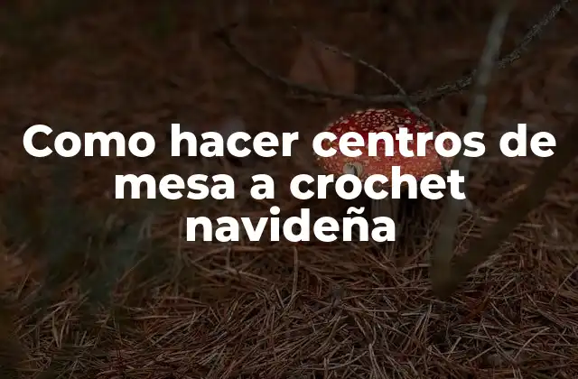 Como Hacer Centros de Mesa a Crochet Navideña
