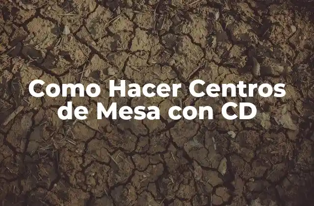 Como Hacer Centros de Mesa con Cd