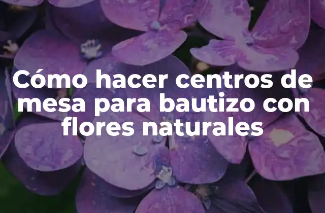 Cómo Hacer Centros de Mesa para Bautizo con Flores Naturales