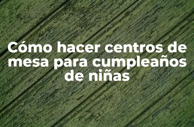Cómo Hacer Centros de Mesa para Cumpleaños de Niñas
