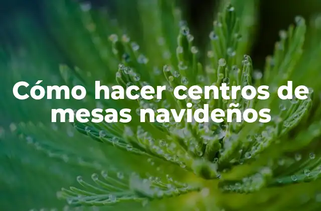 Cómo Hacer Centros de Mesas Navideños