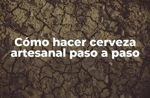 Cómo Hacer Cerveza Artesanal Paso a Paso