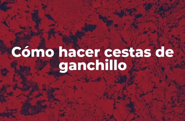 Cómo Hacer Cestas de Ganchillo 2 Cestas de ganchillo