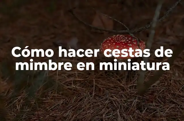 Cómo Hacer Cestas de Mimbre en Miniatura