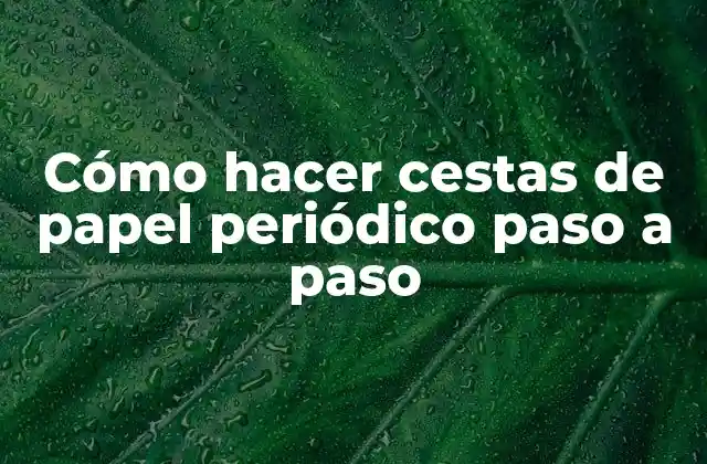Cómo Hacer Cestas de Papel Periódico Paso a Paso 2 Cestas de papel periódico