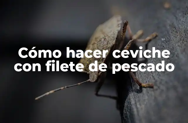 Cómo Hacer Ceviche con Filete de Pescado