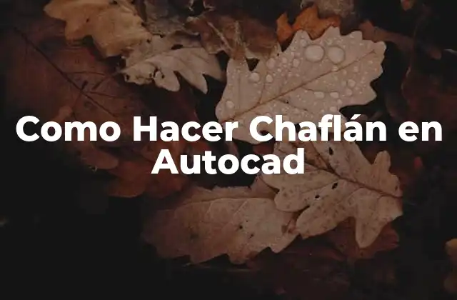 Como Hacer Chaflán en Autocad