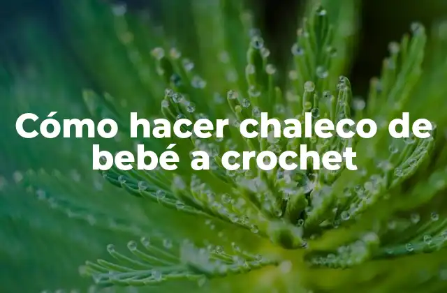 Cómo hacer chaleco de bebé a crochet