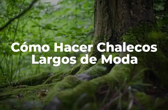 Cómo Hacer Chalecos Largos de Moda