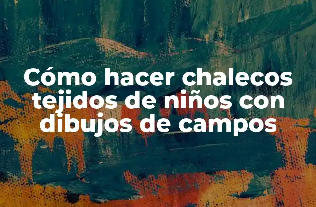 Cómo Hacer Chalecos Tejidos de Niños con Dibujos de Campos