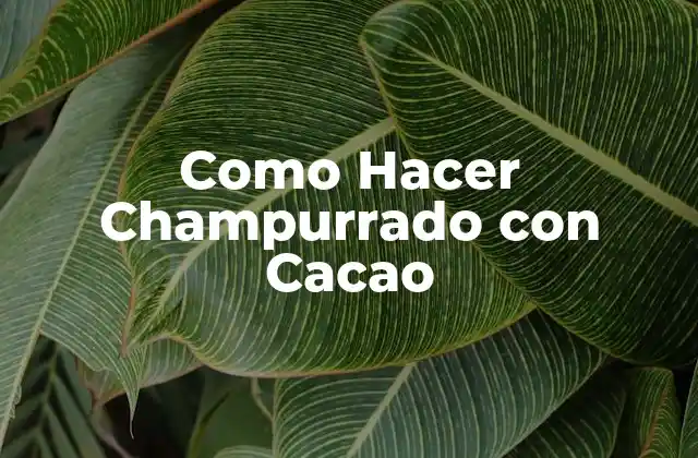 Como Hacer Champurrado con Cacao