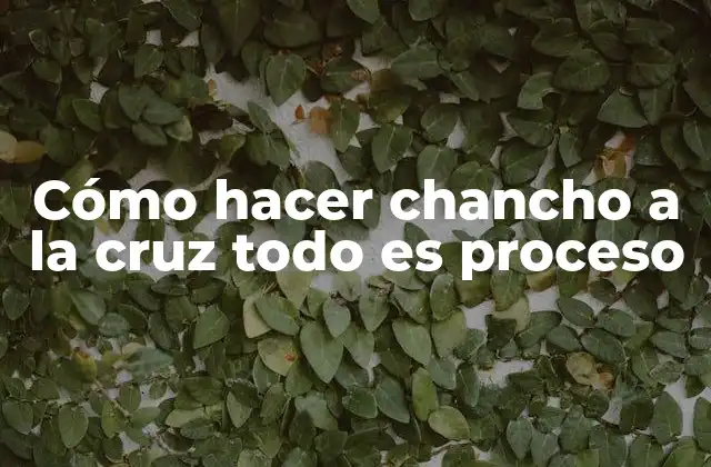 Cómo Hacer Chancho a la Cruz Todo es Proceso