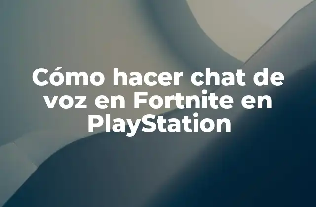 Cómo Hacer Chat de Voz en Fortnite en Playstation