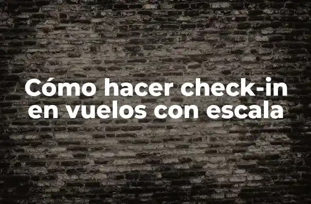 Cómo Hacer Check-in en Vuelos con Escala