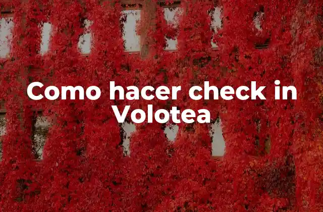 Como Hacer Check In Volotea